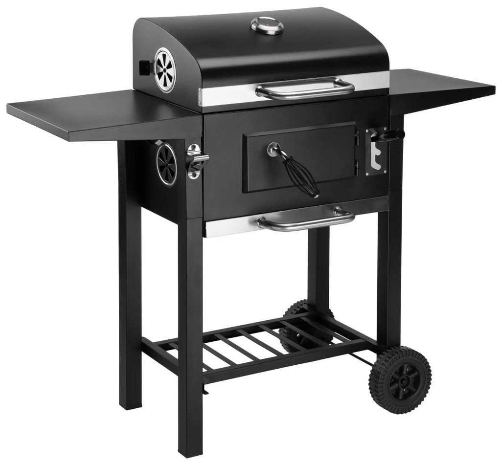 Záhradný gril na drevené uhlie CARBON čierny