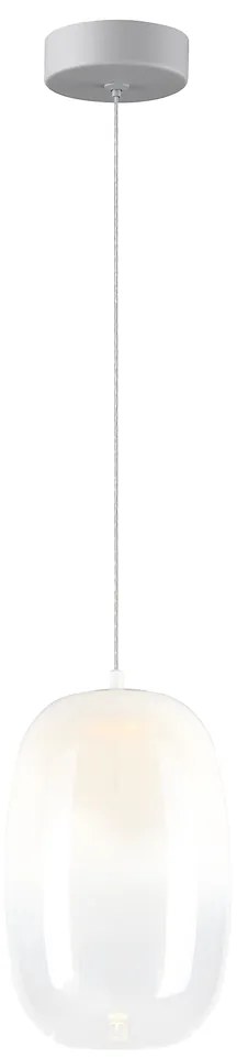 EUlight Závesné svietidlo Vaso, 1x biele sklenené tienidlo, (fi 13cm), w