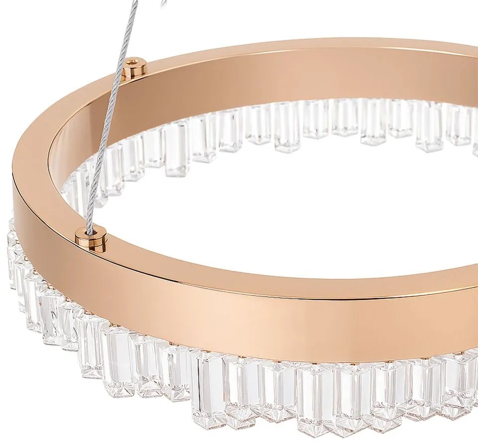 Toolight Toolight, závesné LED svietidlo 20cm, 12W, 3000K, LHJ097-CP, ružové zlato, OSW-60042