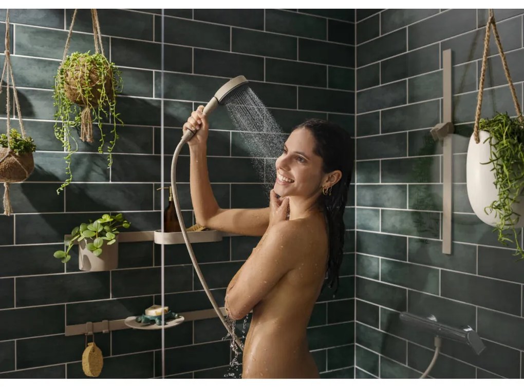 Hansgrohe Designflex Planet Edition - Textilná sprchová hadica 1600 mm, sand (recyklované) 28250210