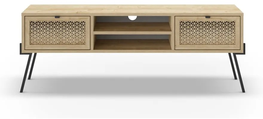 TV stolík v dekore duba v prírodnej farbe 140x51 cm Ecrin – Marckeric