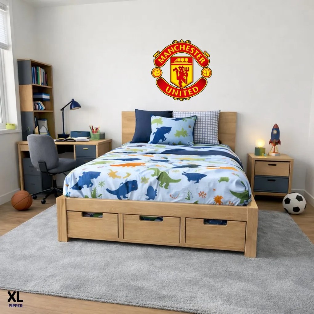 Textilná nálepka na stenu - logo "Manchester United FC" Veľkosť: 60 cm