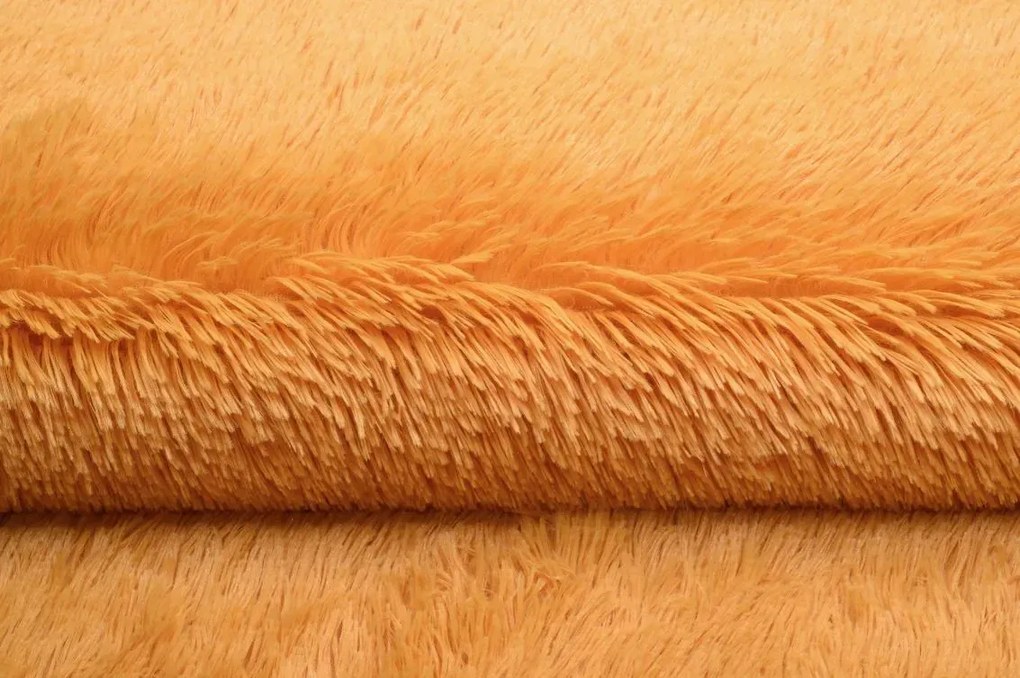 Plyšový koberec TOP - HORČICOVO ŽLTÝ