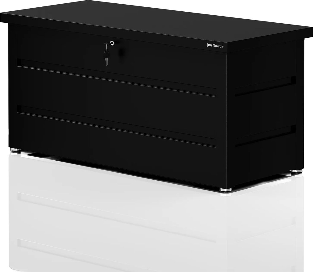 Veľký záhradný a balkónový box čierny: CARRIE 1190 x 520 x 587 mm