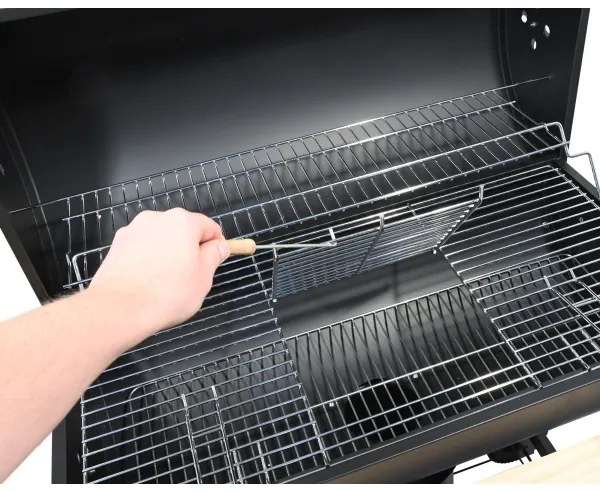 Gril na drevené uhlie čierna/drevo