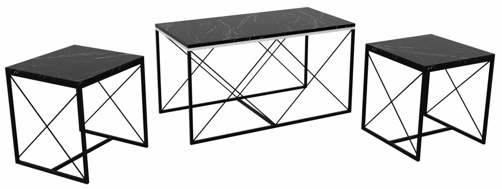 Konferenčný stolík Defne Black Marble