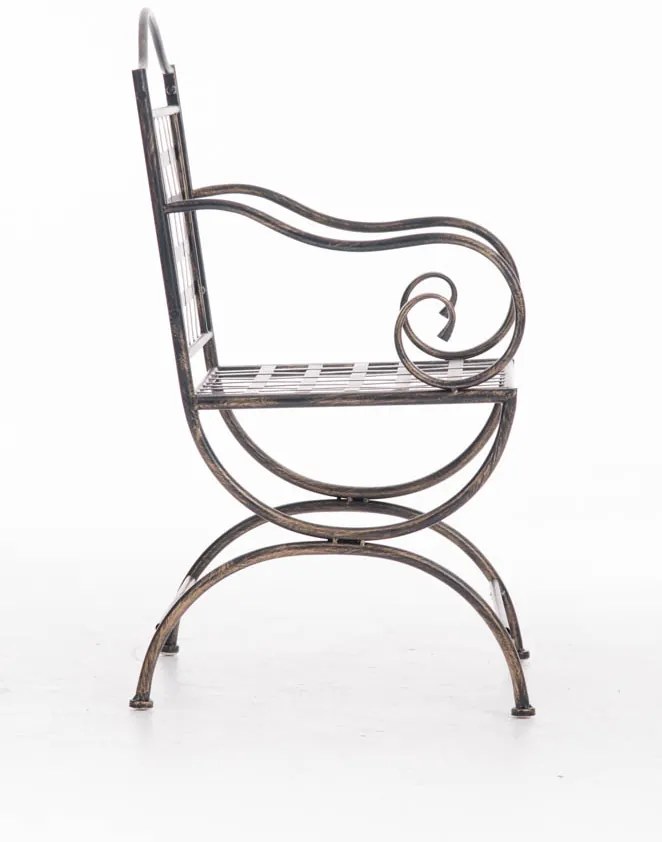 Kovová stolička Lotta s područkami - Bronzová