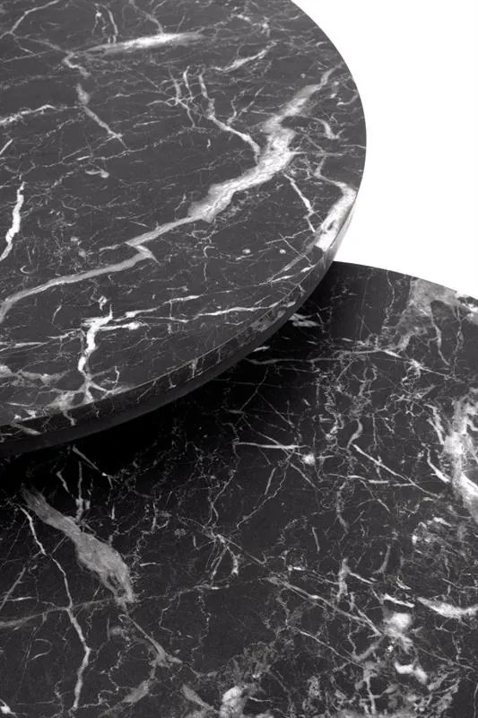 KONFERENČNÝ STOLÍK DAVINO ČIERNY MRAMOR + ČIERNY