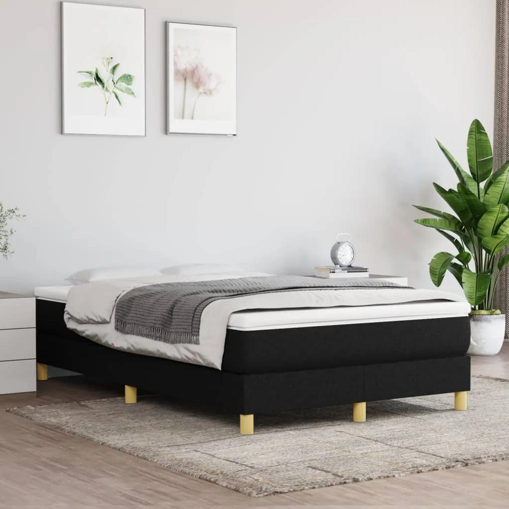Boxspring posteľ s matracom čierny 120x200 cm látka 3144161