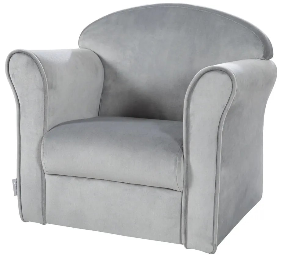 Svetlosivé zamatové detské kresielko Lil Sofa – Roba