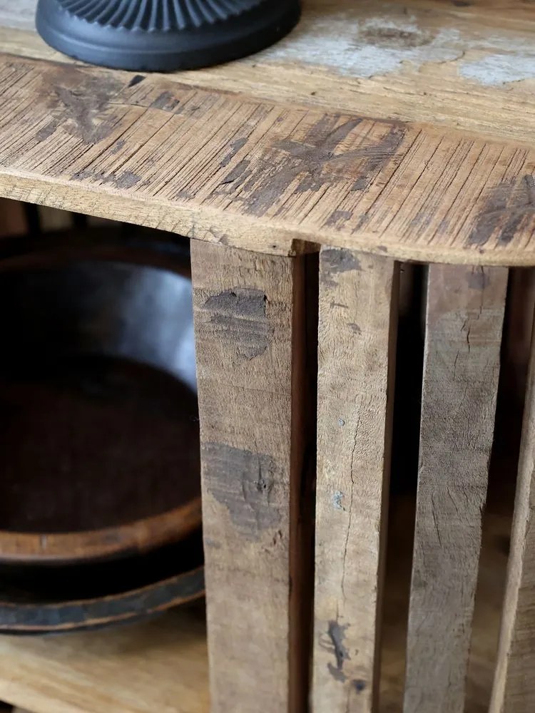 Hnedá antik drevená komoda z recyklovaného dreva Grimaud - 116*37*115 cm