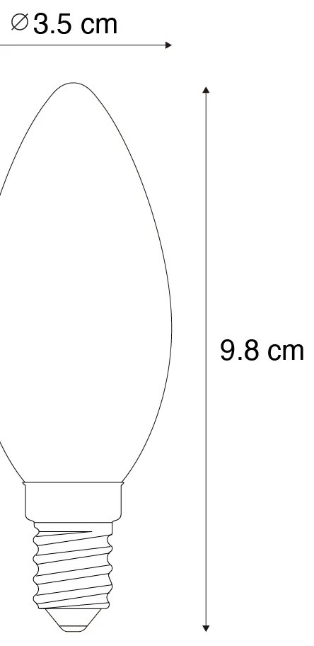 Sada 5 inteligentných LED žiaroviek E14 C35 matných 4,2W 470 lm 2700-6500K