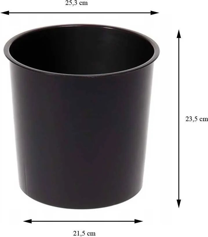 Květináč STRIPPED ECO III 25 cm šedý