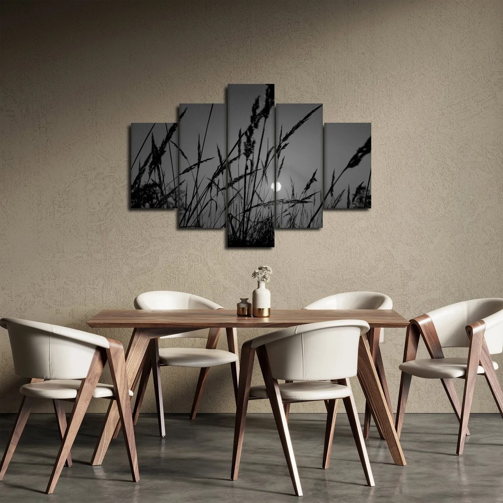 Obraz - Lúka so západom slnka (150x105 cm)