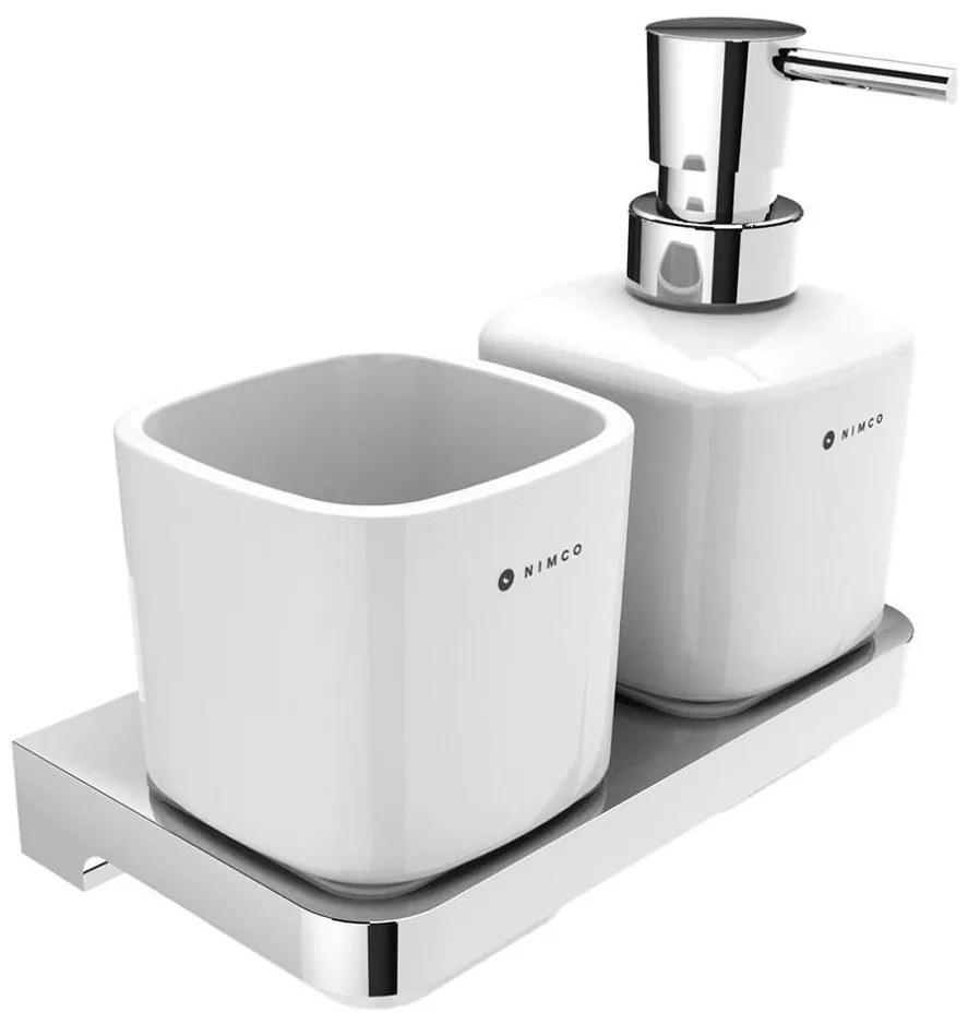 NIMCO MA 2905831K-T-26 -Nástenný dávkovač mydla a stojan na kefky MAYA 320 ml