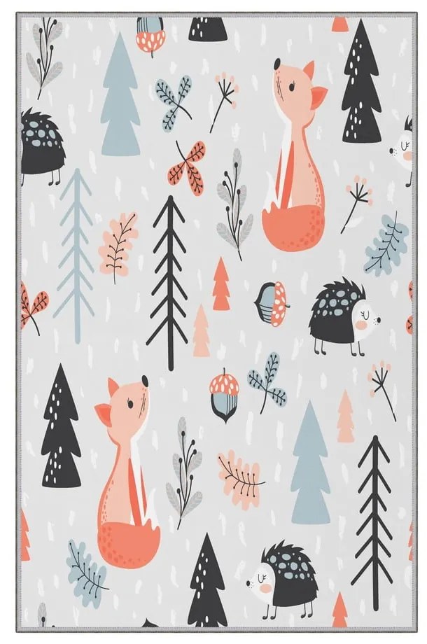 Detský protišmykový koberec Homefesto Forest, 80 x 120 cm