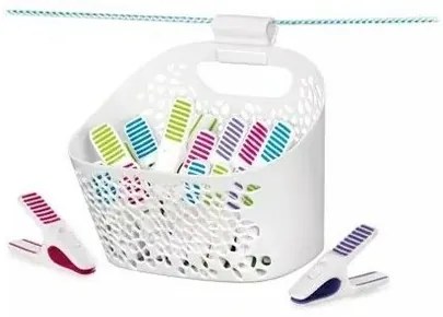 Tescoma Štipce na bielizeň v košíku CLEAN KIT, 20 ,