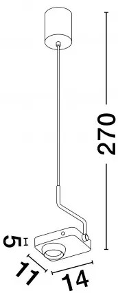 LED stmievateľný biely moderný luster Kedros