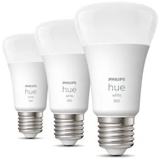 PHILIPS HUE Múdra LED žiarovka HUE, E27, A60, 9W, 800lm, teplá biela, 3ks