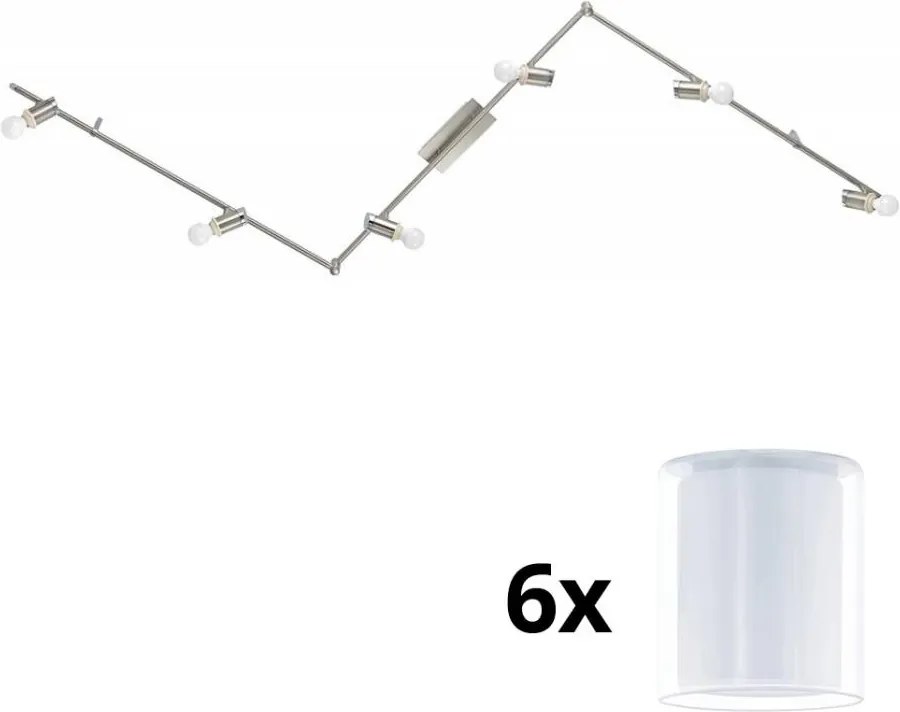 Eglo - LED Bodové svietidlo MY CHOICE 6xE14/4W/230V chróm/biela