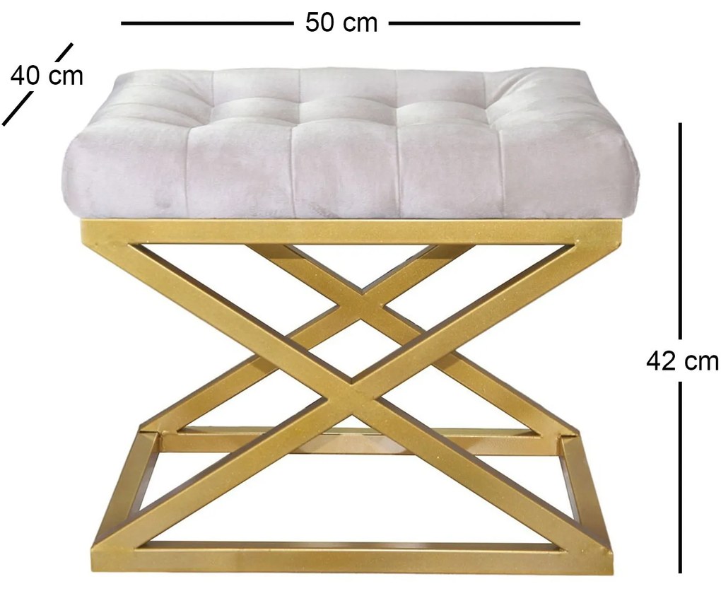 Taburet CAPRAZ Babyface biely/zlatý