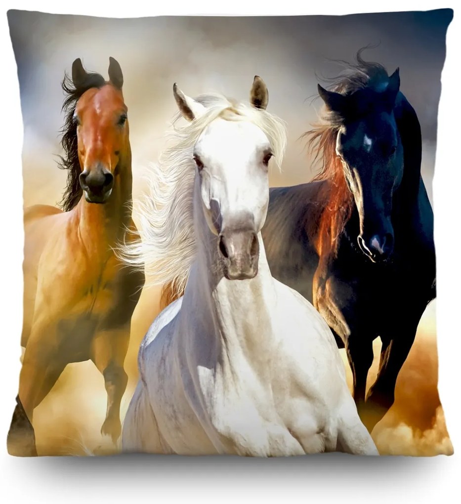 Vankúšik Horses, 45 x 45 cm