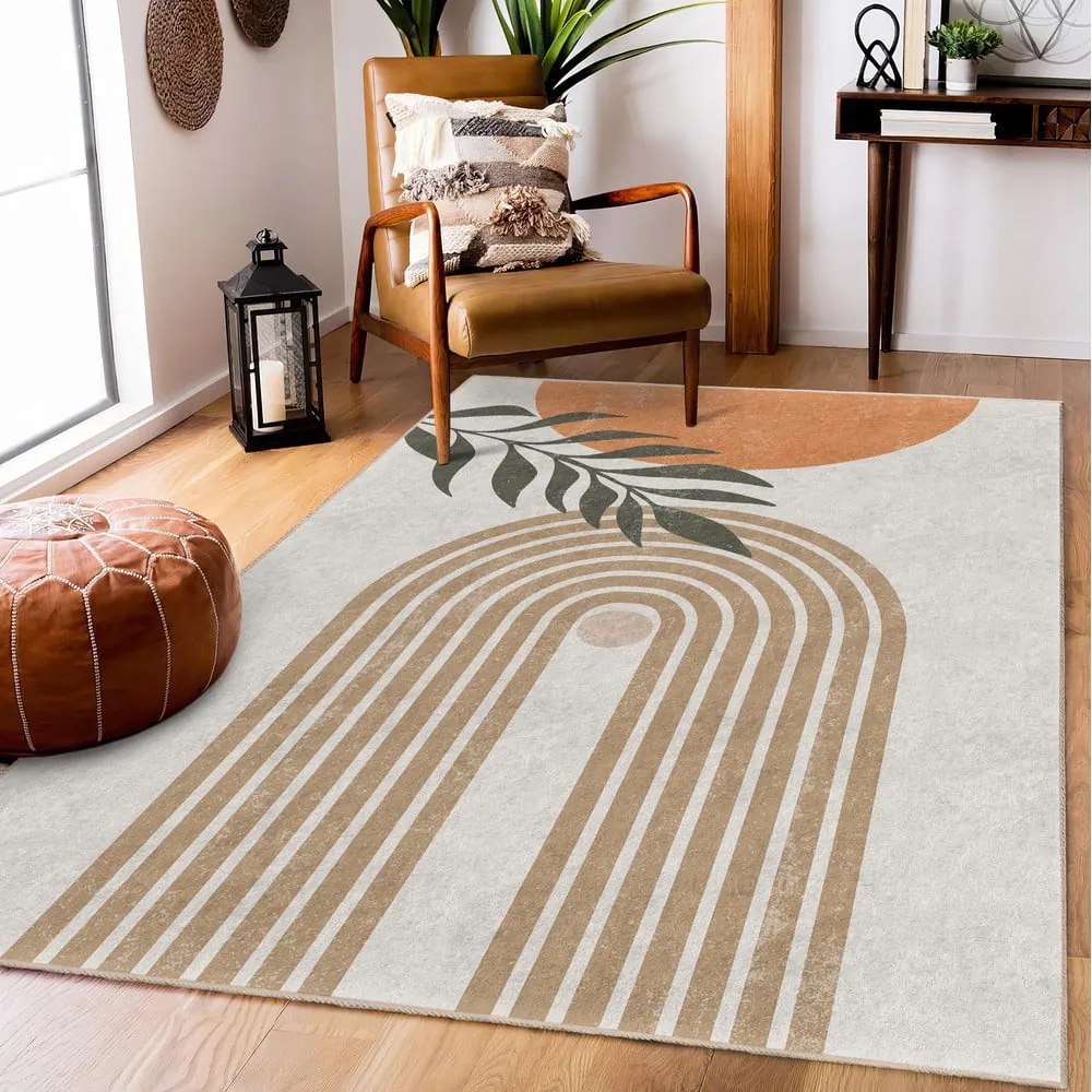 Krémový prateľný koberec 120x180 cm Dot Arch – Mila Home