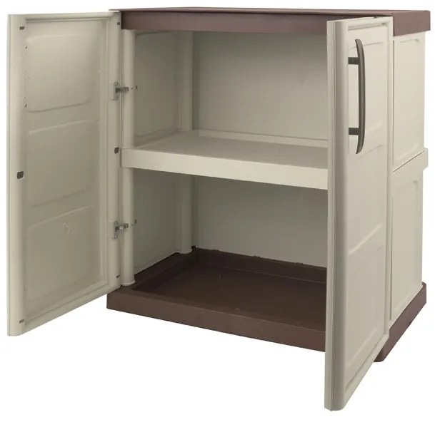 Plastová dielenská skriňa na náradie S Line, nízka, 700 x 390 x 855 mm