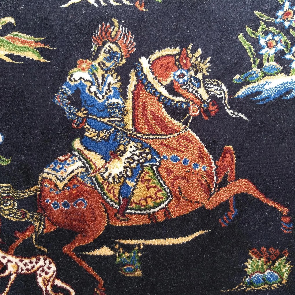 DY Hodvábny exkluzívny koberec Qum Silk 10 - modrá Rozmer: 200x300 cm