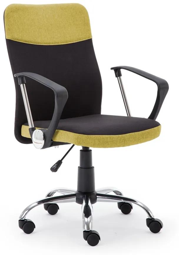 HALMAR Topic kancelárska stolička s podrúčkami zelená / čierna