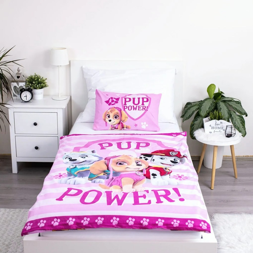 Bavlnené posteľné obliečky Labková patrola – Paw Patrol - motív Pup Power - 100% bavlna - 70x90 cm + 140x200 cm