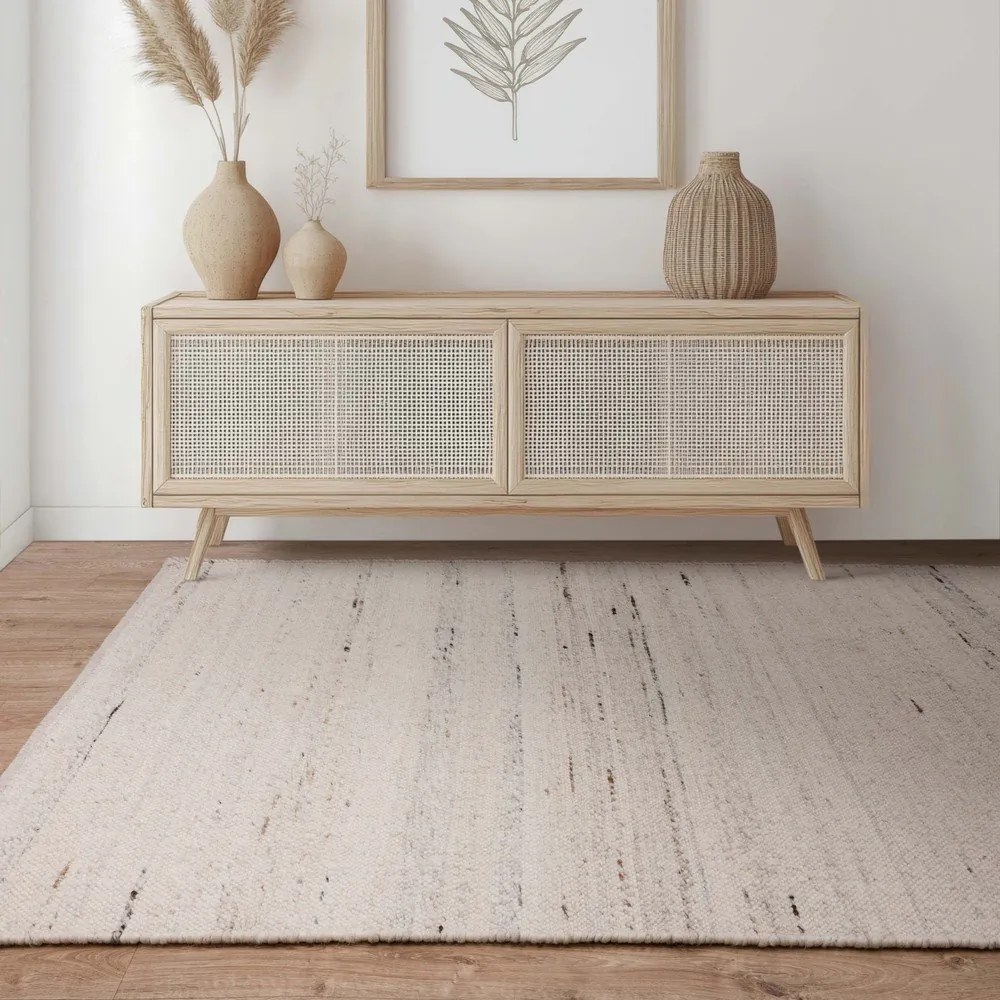 Slonovinový obojstranný/ručne tkaný koberec s prímesou vlny 160x230 cm Birkdale Ivory – Asiatic Carpets