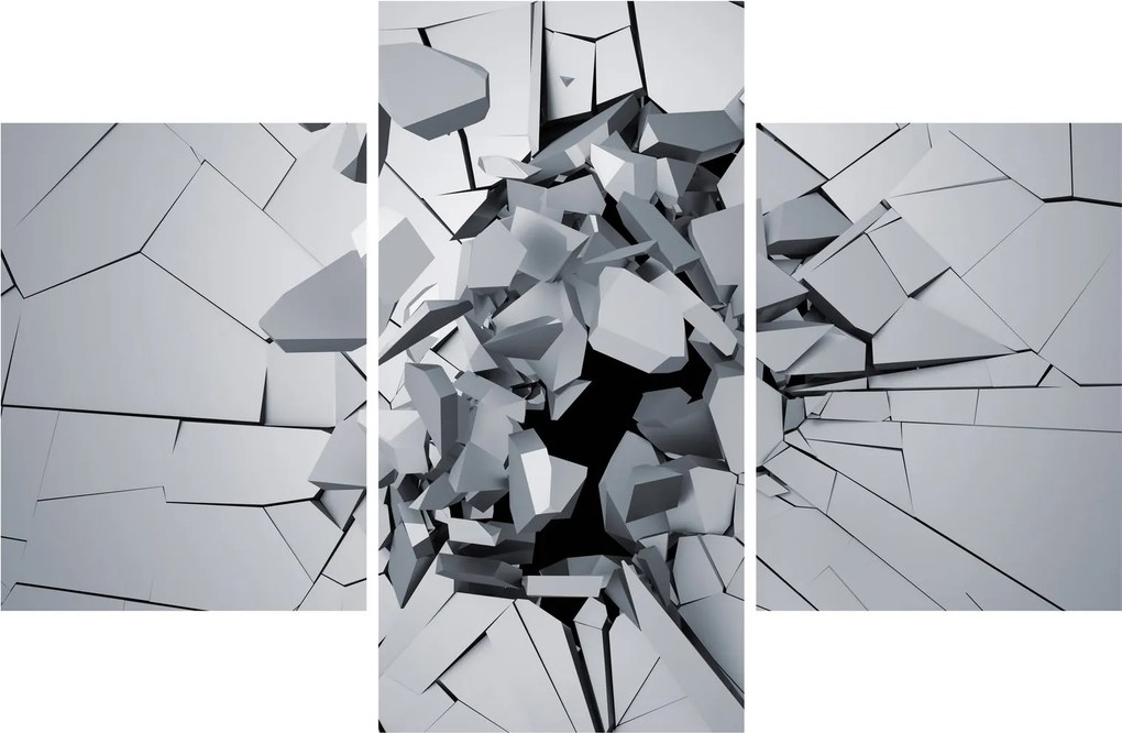 Obraz abstrakcie 3D (90x60 cm)