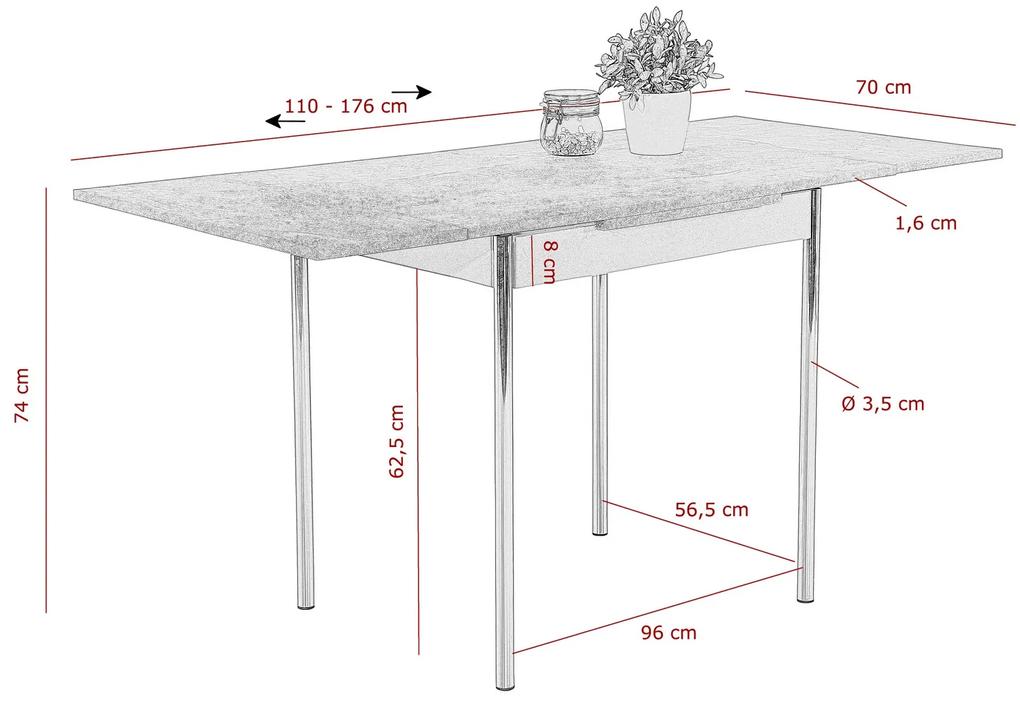 Jedálenský stôl Hamburg 110x70 cm, dub sonoma