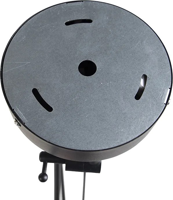 Závesné svietidlo čierne s plyšovými tienidlami páv s zlatom 35 cm 2-žiarovkové - Blitz