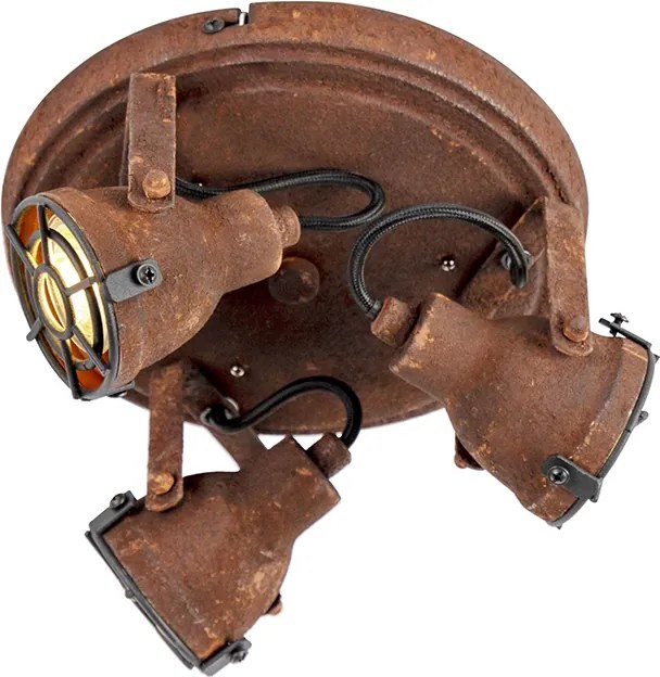 Inteligentné stropné svietidlo hrdzavo hnedé vrátane 3 WiFi GU10 - Sorra