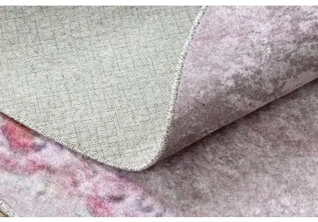 JUNIOR 51549.802 umývací okrúhly koberec koruna pre deti protišmykový - ružová Veľkosť: kruh 160 cm