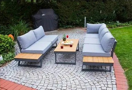 Doppler LIVORNO LOUNGE rohová záhradná súprava - VYSTAVENÝ TOVAR (N467)