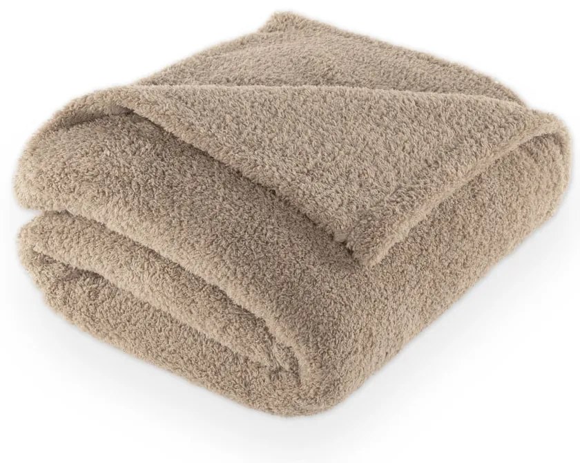Taupe deka z mikroplyšu 150x200 cm Cocoon – Tiseco Home Studio