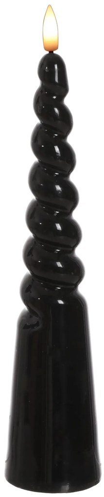LED sviečka IDALIA SPIRAL 25 cm čierna
