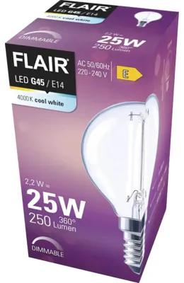 LED žiarovka FLAIR G45 E14 / 2,2 W ( 25 W ) 250 lm 4000 K stmievateľná