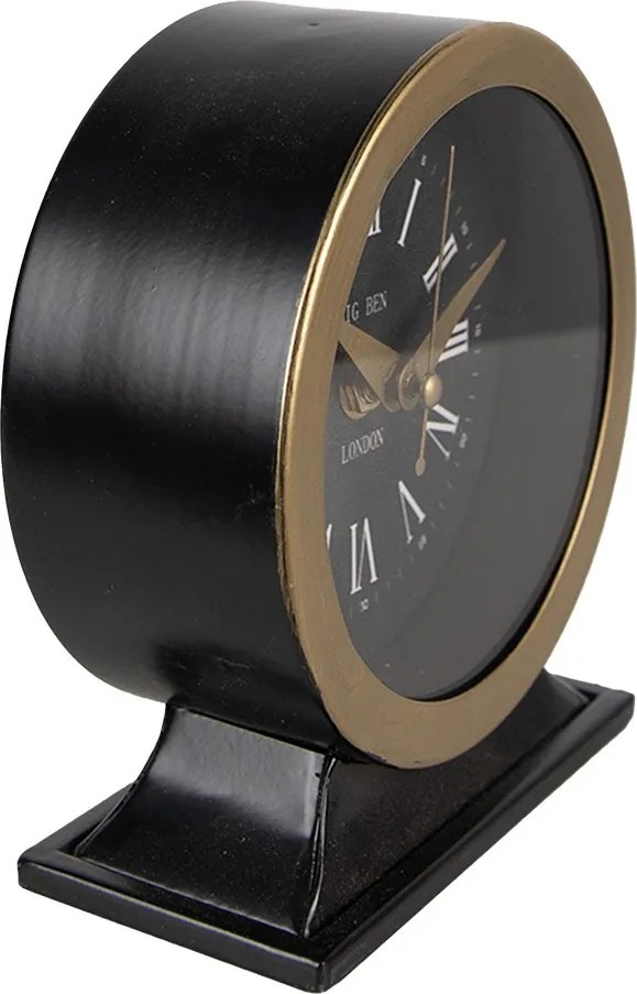 Čiernozlaté antik stolné hodiny Big Ben London - 12*6*14 cm / 1*AA