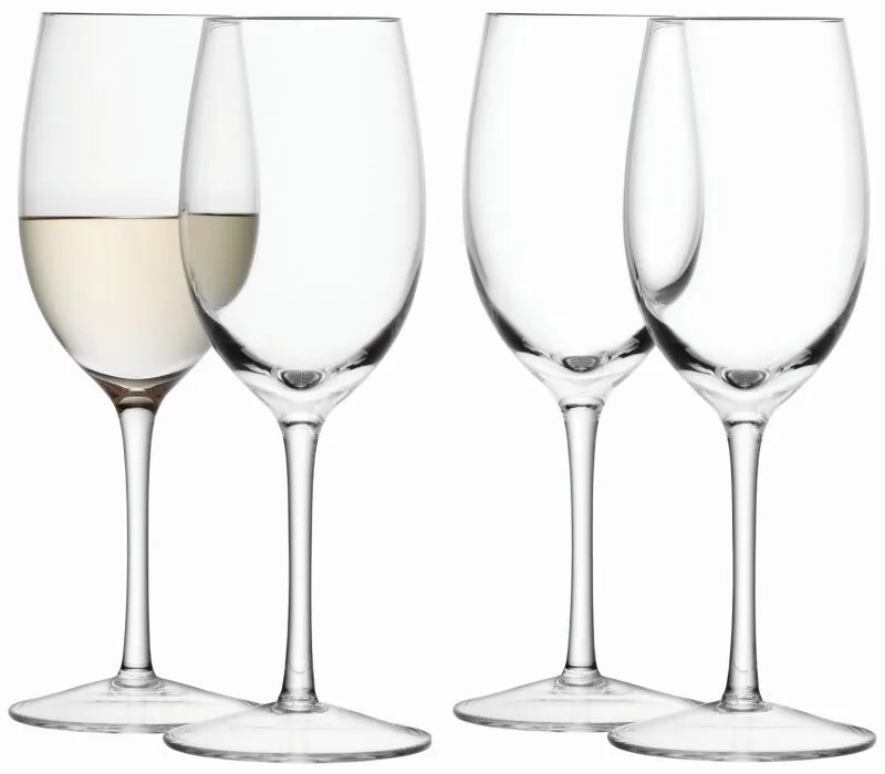 Wine poháre na biele víno 260ml, číre set 4ks, LSA, Handmade
