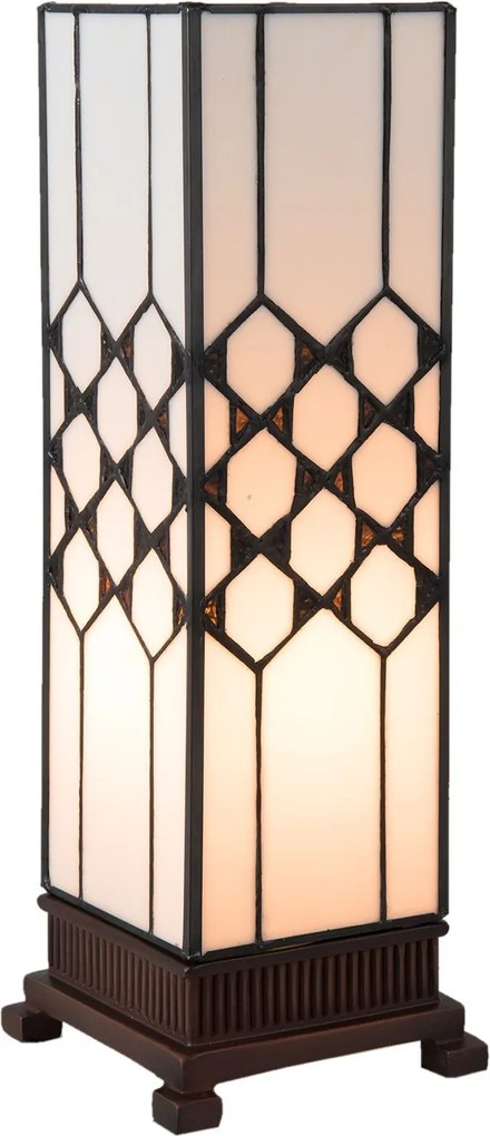 Stolná lampa Tiffany Roof - 12*12*36 cm E14 / max. 25 Watt