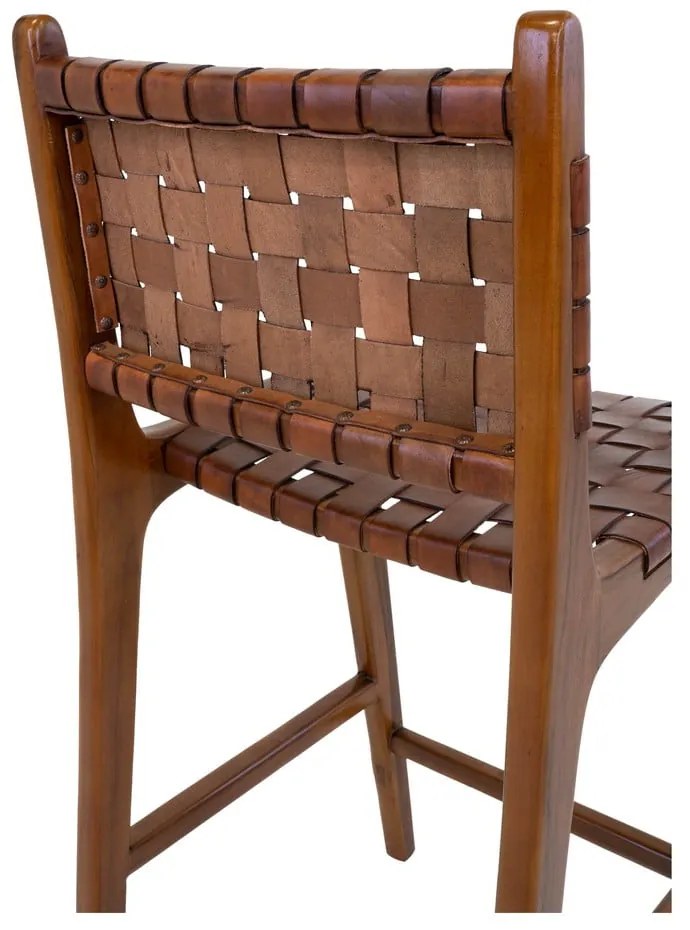 Hnedá barová stolička z teakového dreva 101 cm Perugia – House Nordic