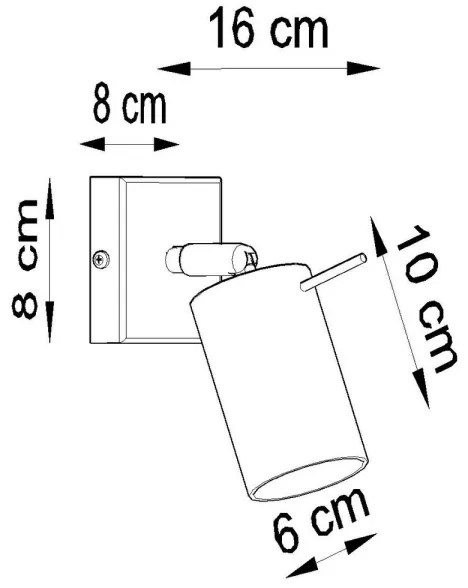 Sollux SL.0727 - Nástenné bodové svietidlo RING 1xGU10/10W/230V