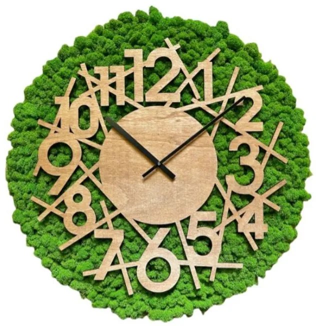 Machové nástenné hodiny 60 cm