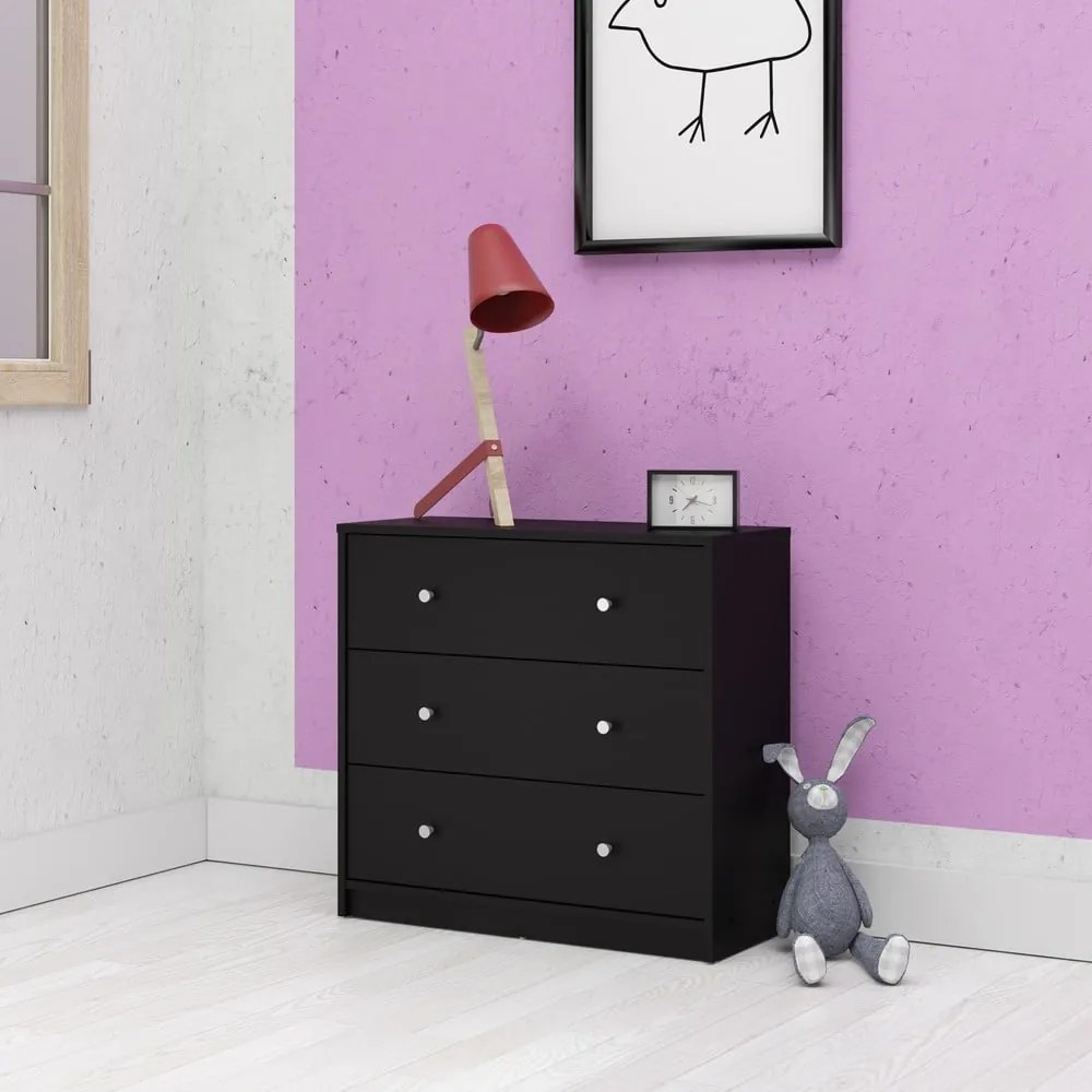 Čierna komoda Tvilum May, 72 x 68 cm