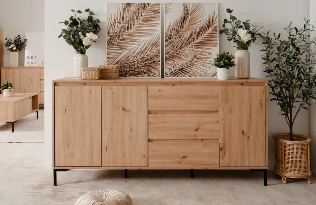 Široká komoda Korsika, dub artisan