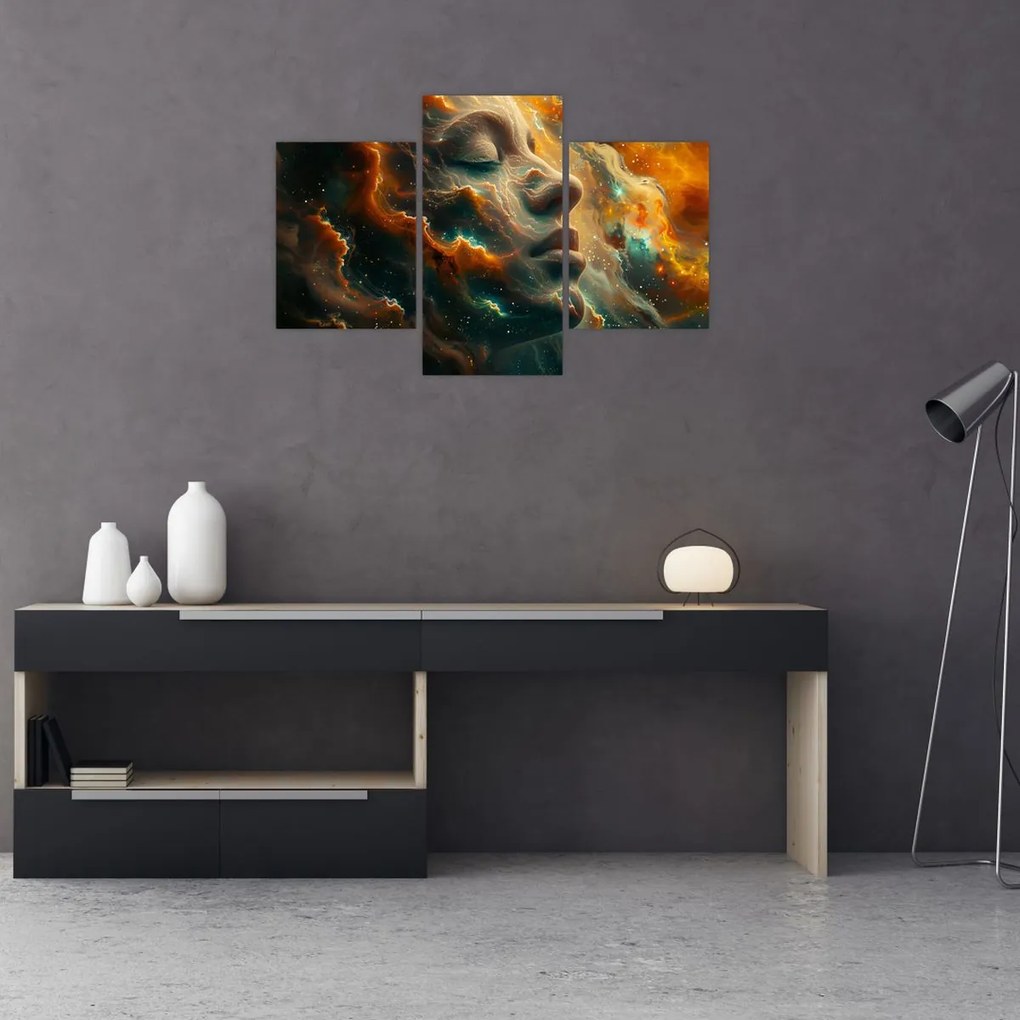 Obraz - Tvár vo vesmíre (90x60 cm)